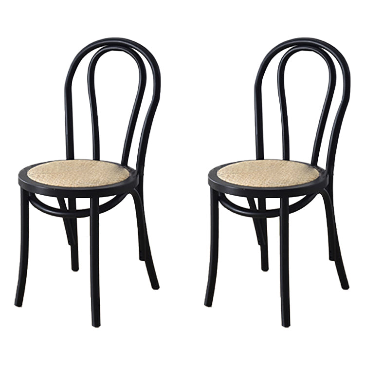Modern Kitchen Dining Room Birch Wood Chair Windsor Back Side Chairs Set Black Beige Set of 2 Clearhalo ' kitchen&dining_furn' 'Dining Chairs' 'Dining Tables & Seating' 'dining_chair' 'Furniture' 'furniture_dining_chair' 'Kitchen & Dining Furniture' 'kitchen' 3454927