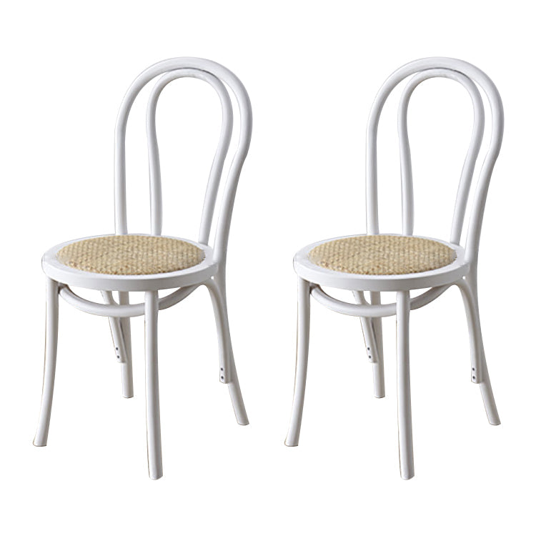 Modern Kitchen Dining Room Birch Wood Chair Windsor Back Side Chairs Set White Beige Set of 2 Clearhalo ' kitchen&dining_furn' 'Dining Chairs' 'Dining Tables & Seating' 'dining_chair' 'Furniture' 'furniture_dining_chair' 'Kitchen & Dining Furniture' 'kitchen' 3454934