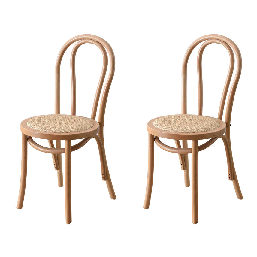Modern Kitchen Dining Room Birch Wood Chair Windsor Back Side Chairs Set Wood Beige Set of 2 Clearhalo ' kitchen&dining_furn' 'Dining Chairs' 'Dining Tables & Seating' 'dining_chair' 'Furniture' 'furniture_dining_chair' 'Kitchen & Dining Furniture' 'kitchen' 3454941