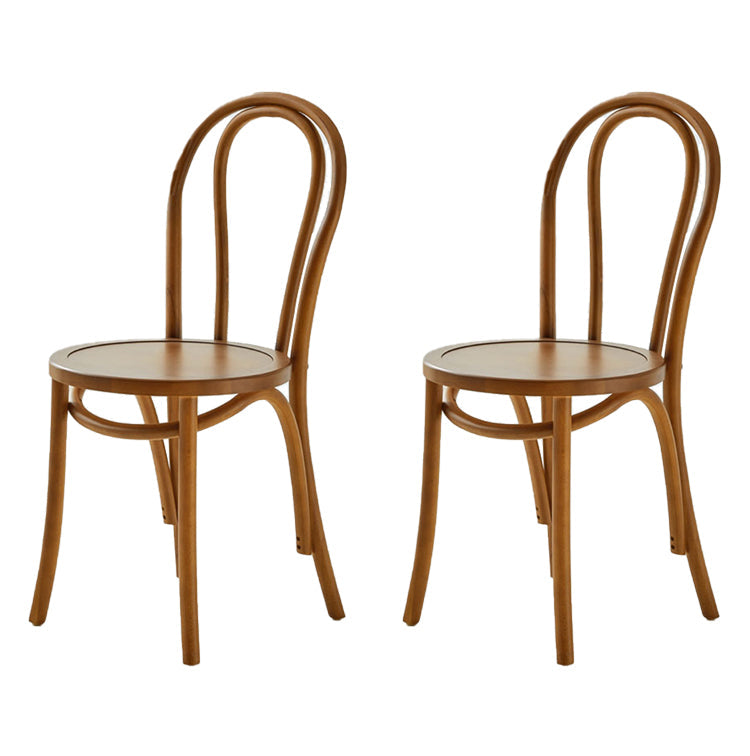 Modern Kitchen Dining Room Birch Wood Chair Windsor Back Side Chairs Set Light Tan Brown Set of 2 Clearhalo ' kitchen&dining_furn' 'Dining Chairs' 'Dining Tables & Seating' 'dining_chair' 'Furniture' 'furniture_dining_chair' 'Kitchen & Dining Furniture' 'kitchen' 3454945