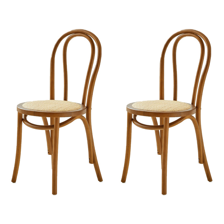Modern Kitchen Dining Room Birch Wood Chair Windsor Back Side Chairs Set Light Tan Beige Set of 2 Clearhalo ' kitchen&dining_furn' 'Dining Chairs' 'Dining Tables & Seating' 'dining_chair' 'Furniture' 'furniture_dining_chair' 'Kitchen & Dining Furniture' 'kitchen' 3454947