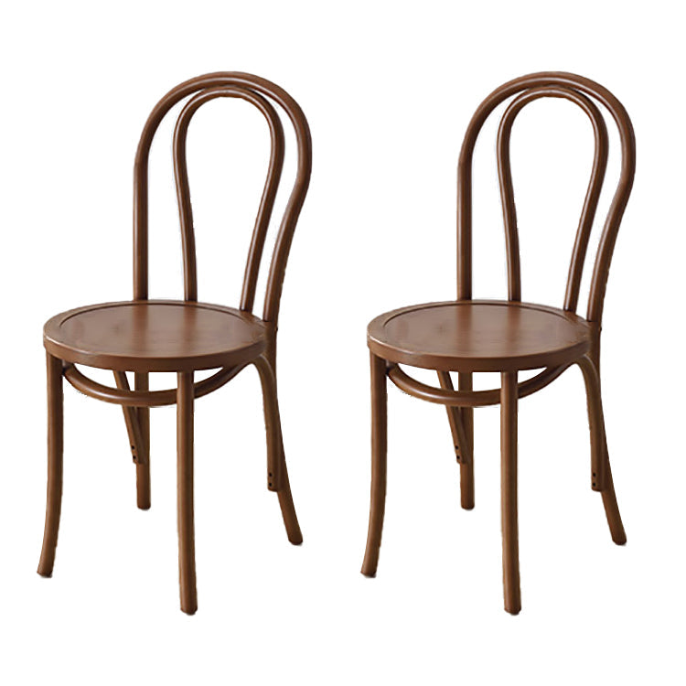 Modern Kitchen Dining Room Birch Wood Chair Windsor Back Side Chairs Set Walnut Dark Brown Set of 2 Clearhalo ' kitchen&dining_furn' 'Dining Chairs' 'Dining Tables & Seating' 'dining_chair' 'Furniture' 'furniture_dining_chair' 'Kitchen & Dining Furniture' 'kitchen' 3454949