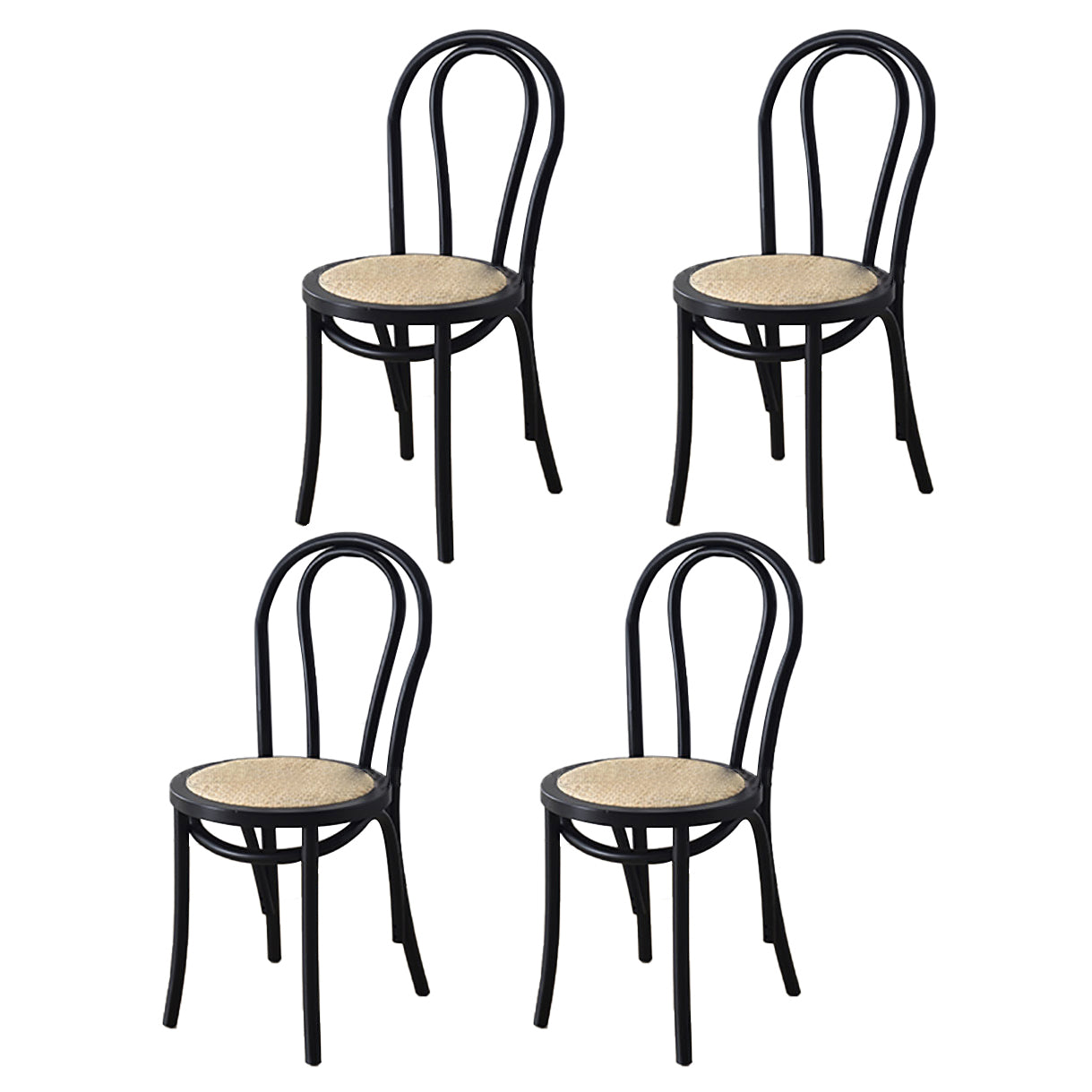 Modern Kitchen Dining Room Birch Wood Chair Windsor Back Side Chairs Set Black Beige Set of 4 Clearhalo ' kitchen&dining_furn' 'Dining Chairs' 'Dining Tables & Seating' 'dining_chair' 'Furniture' 'furniture_dining_chair' 'Kitchen & Dining Furniture' 'kitchen' 3454953
