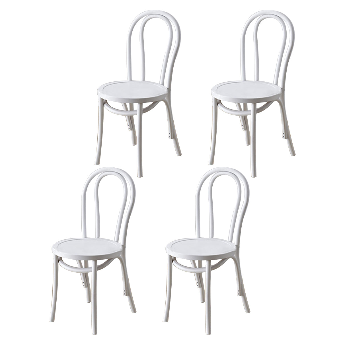 Modern Kitchen Dining Room Birch Wood Chair Windsor Back Side Chairs Set White White Set of 4 Clearhalo ' kitchen&dining_furn' 'Dining Chairs' 'Dining Tables & Seating' 'dining_chair' 'Furniture' 'furniture_dining_chair' 'Kitchen & Dining Furniture' 'kitchen' 3454954