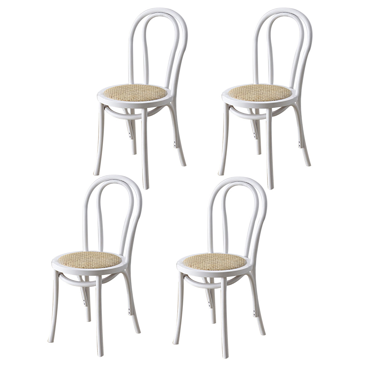 Modern Kitchen Dining Room Birch Wood Chair Windsor Back Side Chairs Set White Beige Set of 4 Clearhalo ' kitchen&dining_furn' 'Dining Chairs' 'Dining Tables & Seating' 'dining_chair' 'Furniture' 'furniture_dining_chair' 'Kitchen & Dining Furniture' 'kitchen' 3454955