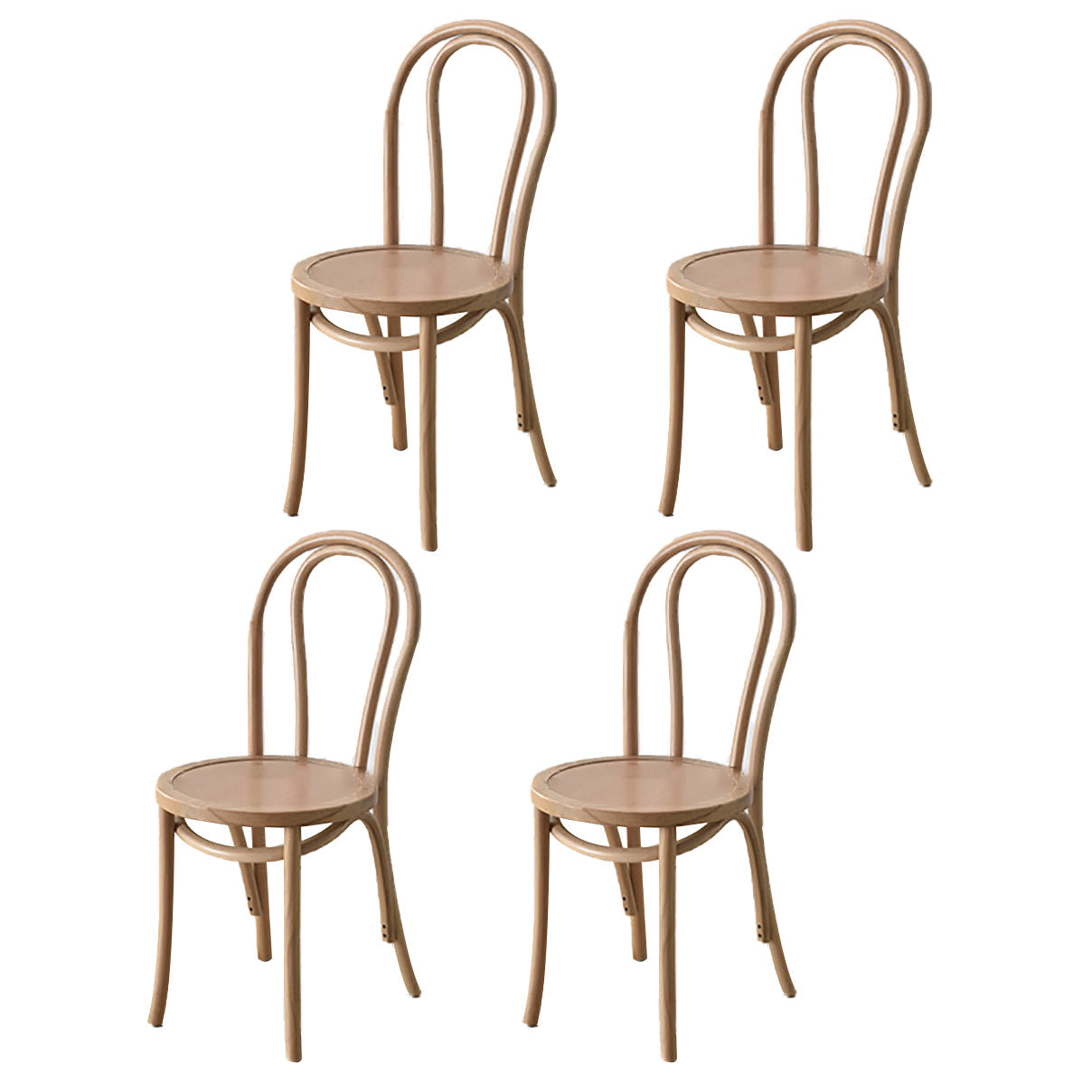 Modern Kitchen Dining Room Birch Wood Chair Windsor Back Side Chairs Set Wood Natural Set of 4 Clearhalo ' kitchen&dining_furn' 'Dining Chairs' 'Dining Tables & Seating' 'dining_chair' 'Furniture' 'furniture_dining_chair' 'Kitchen & Dining Furniture' 'kitchen' 3454956