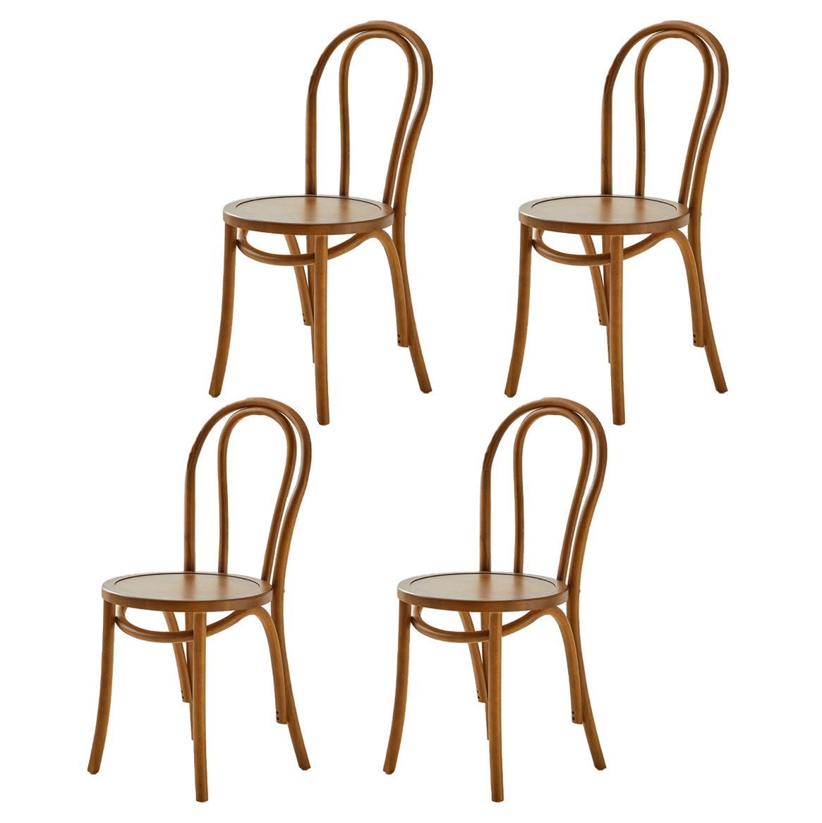 Modern Kitchen Dining Room Birch Wood Chair Windsor Back Side Chairs Set Light Tan Brown Set of 4 Clearhalo ' kitchen&dining_furn' 'Dining Chairs' 'Dining Tables & Seating' 'dining_chair' 'Furniture' 'furniture_dining_chair' 'Kitchen & Dining Furniture' 'kitchen' 3454958