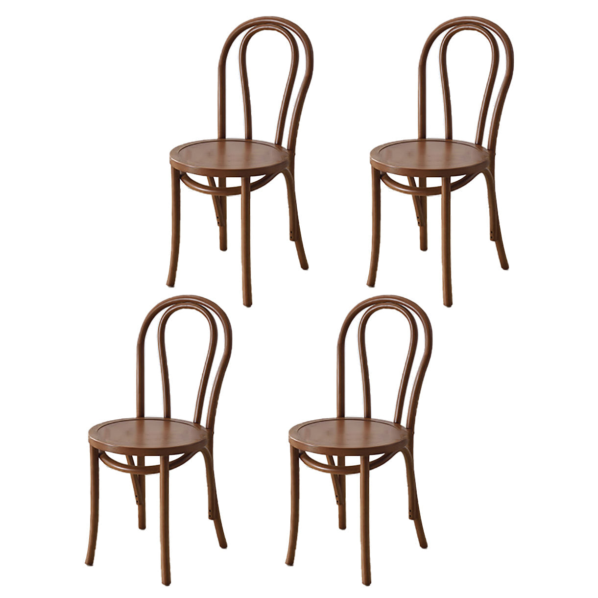 Modern Kitchen Dining Room Birch Wood Chair Windsor Back Side Chairs Set Walnut Dark Brown Set of 4 Clearhalo ' kitchen&dining_furn' 'Dining Chairs' 'Dining Tables & Seating' 'dining_chair' 'Furniture' 'furniture_dining_chair' 'Kitchen & Dining Furniture' 'kitchen' 3454960