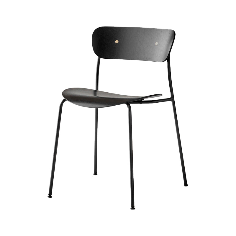 Minimalist Wood Side Dining Chairs Open Back Dining Side Chair for Home Black 1 Piece Clearhalo ' kitchen&dining_furn' 'Dining Chairs' 'Dining Tables & Seating' 'dining_chair' 'Furniture' 'furniture_dining_chair' 'Kitchen & Dining Furniture' 'kitchen' 3454963