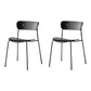Minimalist Wood Side Dining Chairs Open Back Dining Side Chair for Home Black Set of 2 Clearhalo ' kitchen&dining_furn' 'Dining Chairs' 'Dining Tables & Seating' 'dining_chair' 'Furniture' 'furniture_dining_chair' 'Kitchen & Dining Furniture' 'kitchen' 3454964