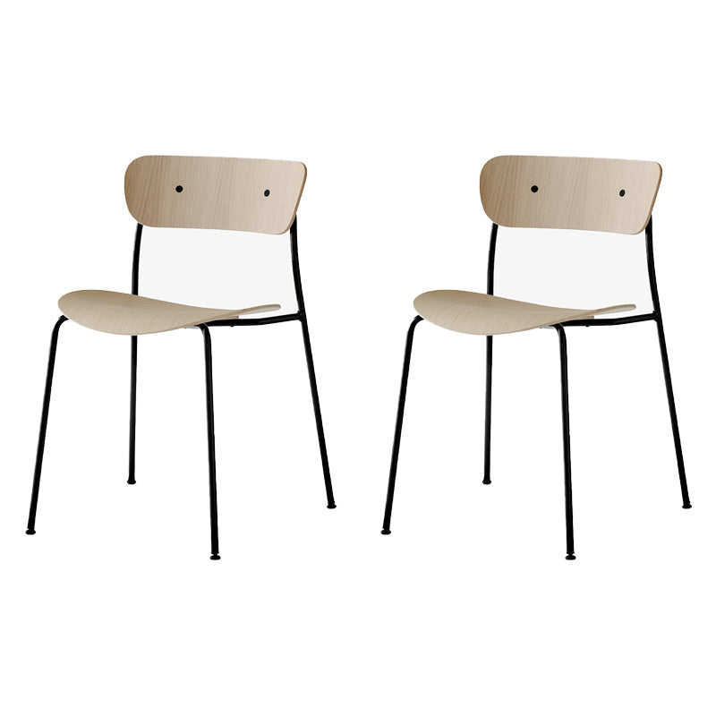 Minimalist Wood Side Dining Chairs Open Back Dining Side Chair for Home Natural Set of 2 Clearhalo ' kitchen&dining_furn' 'Dining Chairs' 'Dining Tables & Seating' 'dining_chair' 'Furniture' 'furniture_dining_chair' 'Kitchen & Dining Furniture' 'kitchen' 3454968
