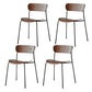 Minimalist Wood Side Dining Chairs Open Back Dining Side Chair for Home Walnut Set of 4 Clearhalo ' kitchen&dining_furn' 'Dining Chairs' 'Dining Tables & Seating' 'dining_chair' 'Furniture' 'furniture_dining_chair' 'Kitchen & Dining Furniture' 'kitchen' 3454976