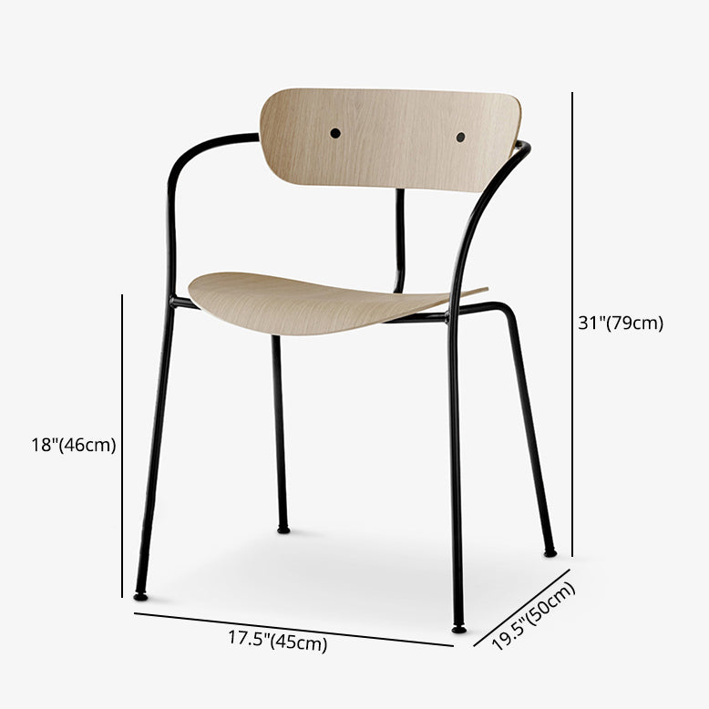 Minimalist Wood Side Dining Chairs Open Back Dining Side Chair for Home Clearhalo ' kitchen&dining_furn' 'Dining Chairs' 'Dining Tables & Seating' 'dining_chair' 'Furniture' 'furniture_dining_chair' 'Kitchen & Dining Furniture' 'kitchen' 3454978
