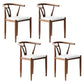 Nordic Style Metal Dining Arm Chair PU Leather Dining Chairs for Home Use White Walnut Set of 4 Clearhalo ' kitchen&dining_furn' 'Dining Chairs' 'Dining Tables & Seating' 'dining_chair' 'Furniture' 'furniture_dining_chair' 'Kitchen & Dining Furniture' 'kitchen' 3455008