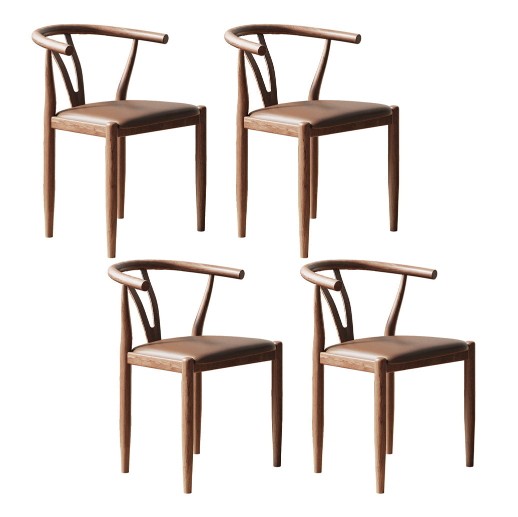 Nordic Style Metal Dining Arm Chair PU Leather Dining Chairs for Home Use Coffee Walnut Set of 4 Clearhalo ' kitchen&dining_furn' 'Dining Chairs' 'Dining Tables & Seating' 'dining_chair' 'Furniture' 'furniture_dining_chair' 'Kitchen & Dining Furniture' 'kitchen' 3455010