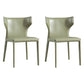 Contemporary Wingback Kitchen Dining Side Chair Metal Dining Side Chair Blackish Green Set of 2 Clearhalo ' kitchen&dining_furn' 'Dining Chairs' 'Dining Tables & Seating' 'dining_chair' 'Furniture' 'furniture_dining_chair' 'Kitchen & Dining Furniture' 'kitchen' 3455014