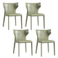 Contemporary Wingback Kitchen Dining Side Chair Metal Dining Side Chair Blackish Green Set of 4 Clearhalo ' kitchen&dining_furn' 'Dining Chairs' 'Dining Tables & Seating' 'dining_chair' 'Furniture' 'furniture_dining_chair' 'Kitchen & Dining Furniture' 'kitchen' 3455016
