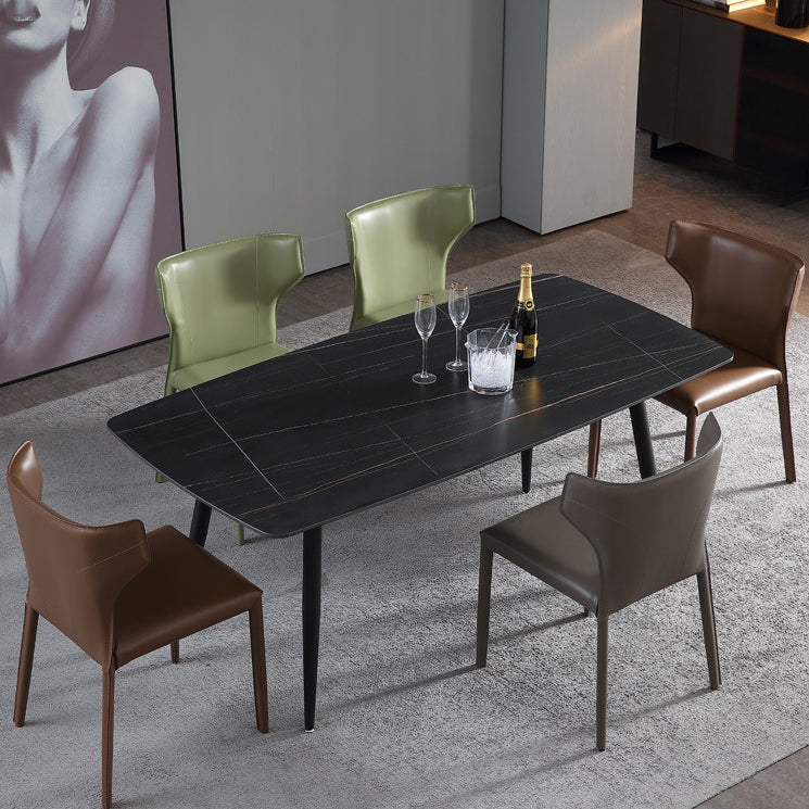 Contemporary Wingback Kitchen Dining Side Chair Metal Dining Side Chair Clearhalo ' kitchen&dining_furn' 'Dining Chairs' 'Dining Tables & Seating' 'dining_chair' 'Furniture' 'furniture_dining_chair' 'Kitchen & Dining Furniture' 'kitchen' 3455020