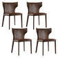 Contemporary Wingback Kitchen Dining Side Chair Metal Dining Side Chair Coffee Set of 4 Clearhalo ' kitchen&dining_furn' 'Dining Chairs' 'Dining Tables & Seating' 'dining_chair' 'Furniture' 'furniture_dining_chair' 'Kitchen & Dining Furniture' 'kitchen' 3455021