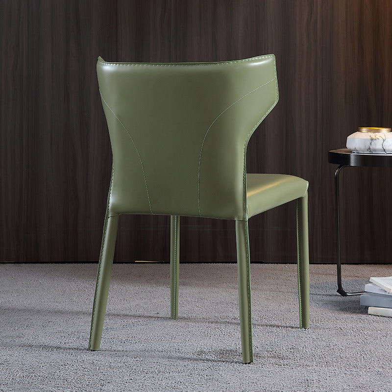 Contemporary Wingback Kitchen Dining Side Chair Metal Dining Side Chair Clearhalo ' kitchen&dining_furn' 'Dining Chairs' 'Dining Tables & Seating' 'dining_chair' 'Furniture' 'furniture_dining_chair' 'Kitchen & Dining Furniture' 'kitchen' 3455030