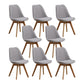 Wood Scandinavian Brasserie Side Chair 17'' Wide Parsons Dining Chairs Light Gray Set of 8 Clearhalo ' kitchen&dining_furn' 'Dining Chairs' 'Dining Tables & Seating' 'dining_chair' 'Furniture' 'furniture_dining_chair' 'Kitchen & Dining Furniture' 'kitchen' 3455034