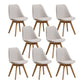 Wood Scandinavian Brasserie Side Chair 17'' Wide Parsons Dining Chairs White Set of 8 Clearhalo ' kitchen&dining_furn' 'Dining Chairs' 'Dining Tables & Seating' 'dining_chair' 'Furniture' 'furniture_dining_chair' 'Kitchen & Dining Furniture' 'kitchen' 3455037