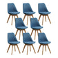 Wood Scandinavian Brasserie Side Chair 17'' Wide Parsons Dining Chairs Blue Set of 8 Clearhalo ' kitchen&dining_furn' 'Dining Chairs' 'Dining Tables & Seating' 'dining_chair' 'Furniture' 'furniture_dining_chair' 'Kitchen & Dining Furniture' 'kitchen' 3455038