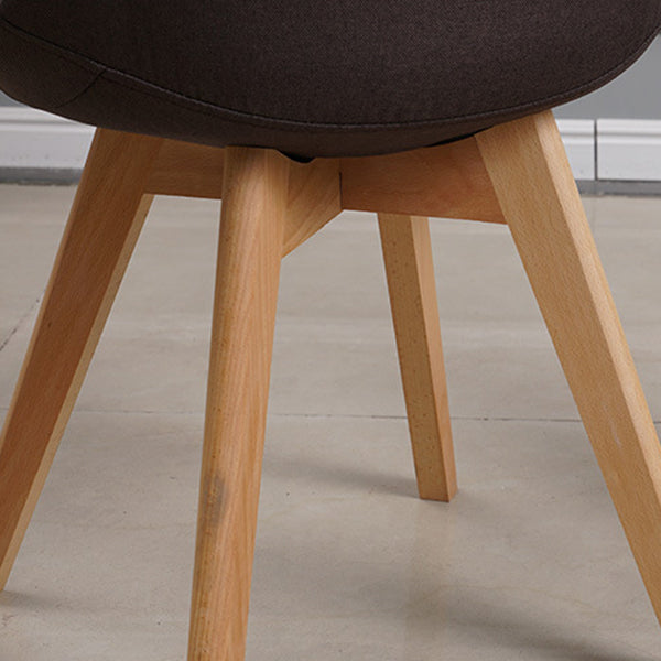 Wood Scandinavian Brasserie Side Chair 17'' Wide Parsons Dining Chairs Clearhalo ' kitchen&dining_furn' 'Dining Chairs' 'Dining Tables & Seating' 'dining_chair' 'Furniture' 'furniture_dining_chair' 'Kitchen & Dining Furniture' 'kitchen' 3455042