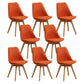 Wood Scandinavian Brasserie Side Chair 17'' Wide Parsons Dining Chairs Orange Red Set of 8 Clearhalo ' kitchen&dining_furn' 'Dining Chairs' 'Dining Tables & Seating' 'dining_chair' 'Furniture' 'furniture_dining_chair' 'Kitchen & Dining Furniture' 'kitchen' 3455044