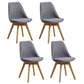 Wood Scandinavian Brasserie Side Chair 17'' Wide Parsons Dining Chairs Dark Gray Set of 4 Clearhalo ' kitchen&dining_furn' 'Dining Chairs' 'Dining Tables & Seating' 'dining_chair' 'Furniture' 'furniture_dining_chair' 'Kitchen & Dining Furniture' 'kitchen' 3455047