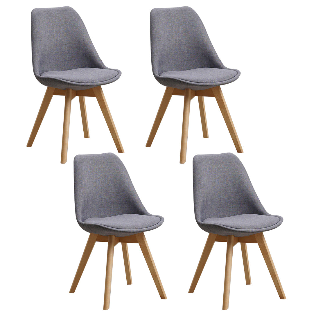 Wood Scandinavian Brasserie Side Chair 17'' Wide Parsons Dining Chairs Dark Gray Set of 4 Clearhalo ' kitchen&dining_furn' 'Dining Chairs' 'Dining Tables & Seating' 'dining_chair' 'Furniture' 'furniture_dining_chair' 'Kitchen & Dining Furniture' 'kitchen' 3455047