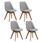 Wood Scandinavian Brasserie Side Chair 17'' Wide Parsons Dining Chairs Light Gray Set of 4 Clearhalo ' kitchen&dining_furn' 'Dining Chairs' 'Dining Tables & Seating' 'dining_chair' 'Furniture' 'furniture_dining_chair' 'Kitchen & Dining Furniture' 'kitchen' 3455049