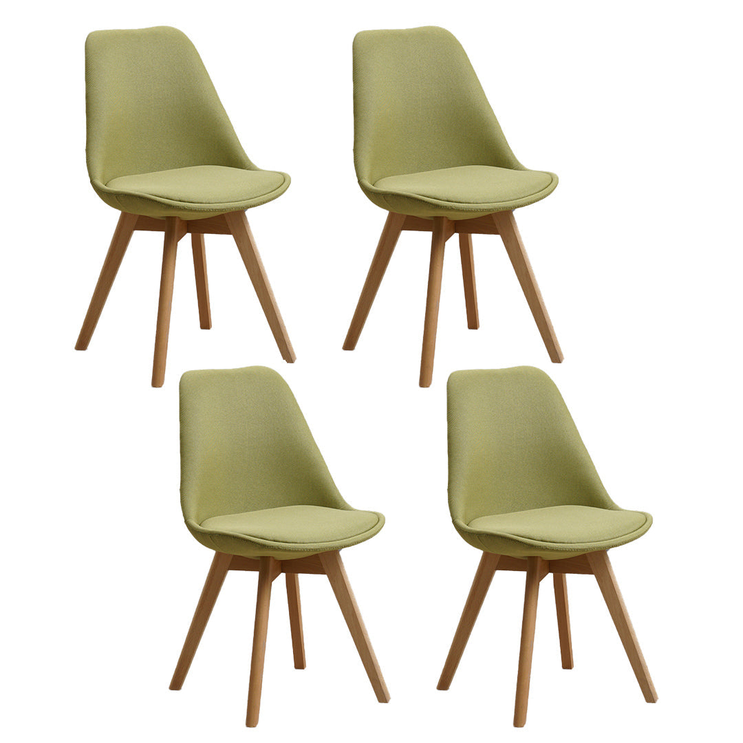 Wood Scandinavian Brasserie Side Chair 17'' Wide Parsons Dining Chairs Green Set of 4 Clearhalo ' kitchen&dining_furn' 'Dining Chairs' 'Dining Tables & Seating' 'dining_chair' 'Furniture' 'furniture_dining_chair' 'Kitchen & Dining Furniture' 'kitchen' 3455055