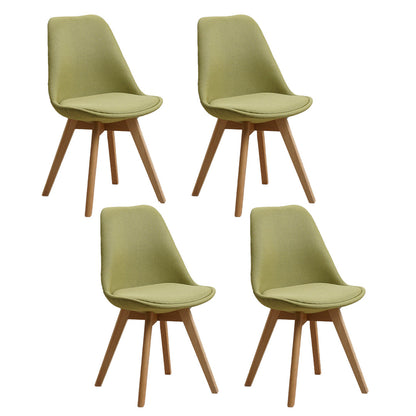 Wood Scandinavian Brasserie Side Chair 17'' Wide Parsons Dining Chairs Green Set of 4 Clearhalo ' kitchen&dining_furn' 'Dining Chairs' 'Dining Tables & Seating' 'dining_chair' 'Furniture' 'furniture_dining_chair' 'Kitchen & Dining Furniture' 'kitchen' 3455055