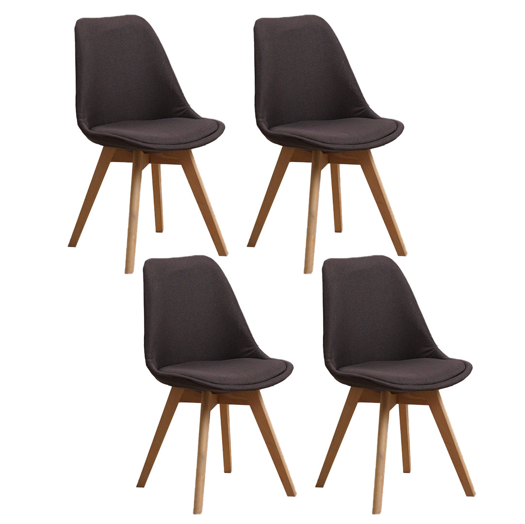 Wood Scandinavian Brasserie Side Chair 17'' Wide Parsons Dining Chairs Coffee Set of 4 Clearhalo ' kitchen&dining_furn' 'Dining Chairs' 'Dining Tables & Seating' 'dining_chair' 'Furniture' 'furniture_dining_chair' 'Kitchen & Dining Furniture' 'kitchen' 3455056