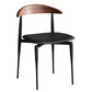 Contemporary Style Wood Dining Side Chairs Cow Horn Armless Chair for Home Use Black 1 Piece Clearhalo ' kitchen&dining_furn' 'Dining Chairs' 'Dining Tables & Seating' 'dining_chair' 'Furniture' 'furniture_dining_chair' 'Kitchen & Dining Furniture' 'kitchen' 3455059