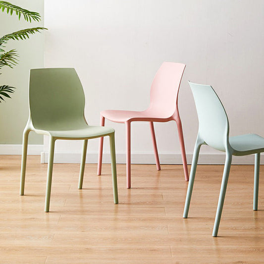 Contemporary Plastic Dining Side Chair Stackable Side Chair Set for Dining Room Clearhalo ' kitchen&dining_furn' 'Dining Chairs' 'Dining Tables & Seating' 'dining_chair' 'Furniture' 'furniture_dining_chair' 'Kitchen & Dining Furniture' 'kitchen' 3455096