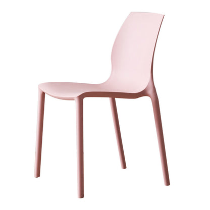 Contemporary Plastic Dining Side Chair Stackable Side Chair Set for Dining Room Pink 1 Piece Clearhalo ' kitchen&dining_furn' 'Dining Chairs' 'Dining Tables & Seating' 'dining_chair' 'Furniture' 'furniture_dining_chair' 'Kitchen & Dining Furniture' 'kitchen' 3455098