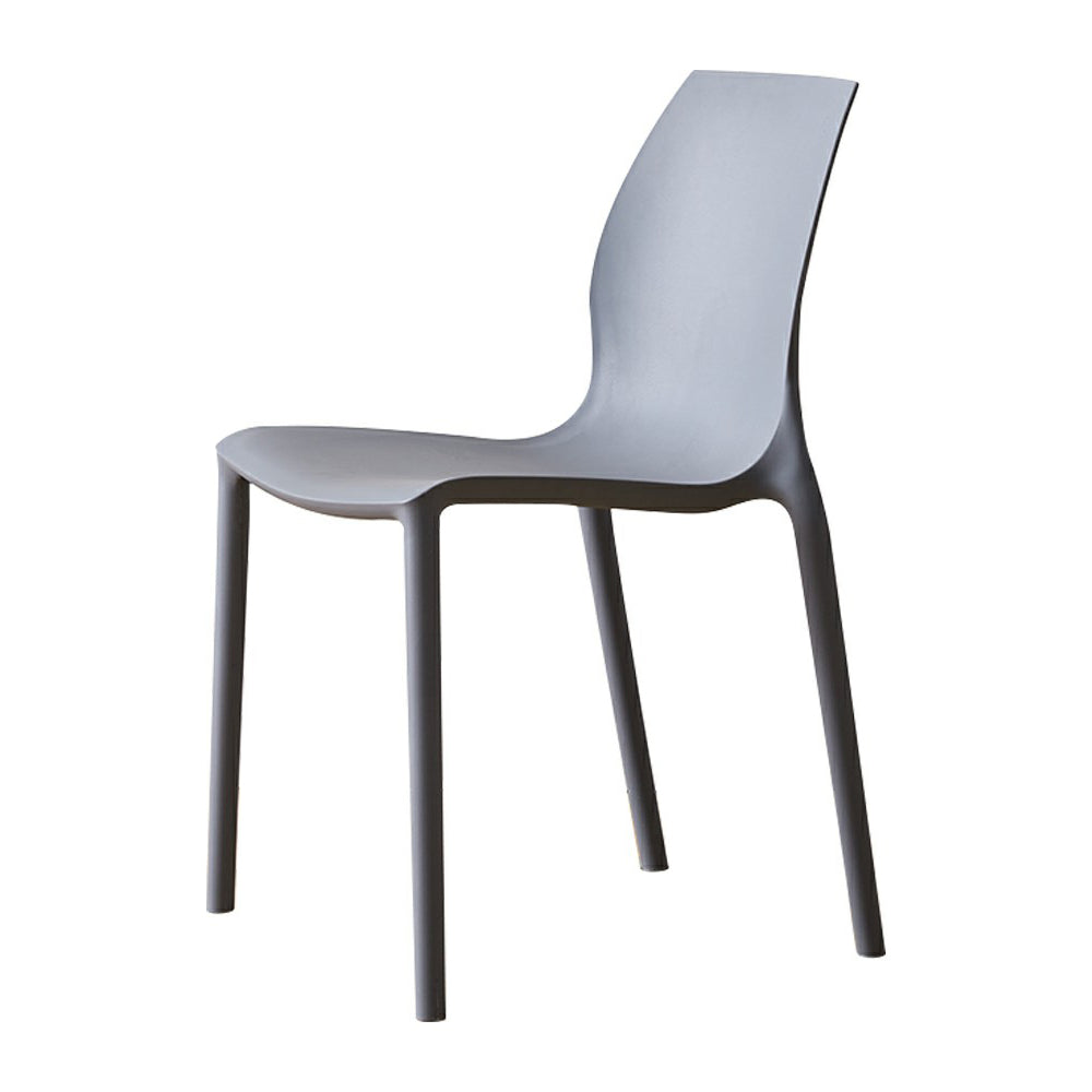 Contemporary Plastic Dining Side Chair Stackable Side Chair Set for Dining Room Grey 1 Piece Clearhalo ' kitchen&dining_furn' 'Dining Chairs' 'Dining Tables & Seating' 'dining_chair' 'Furniture' 'furniture_dining_chair' 'Kitchen & Dining Furniture' 'kitchen' 3455100
