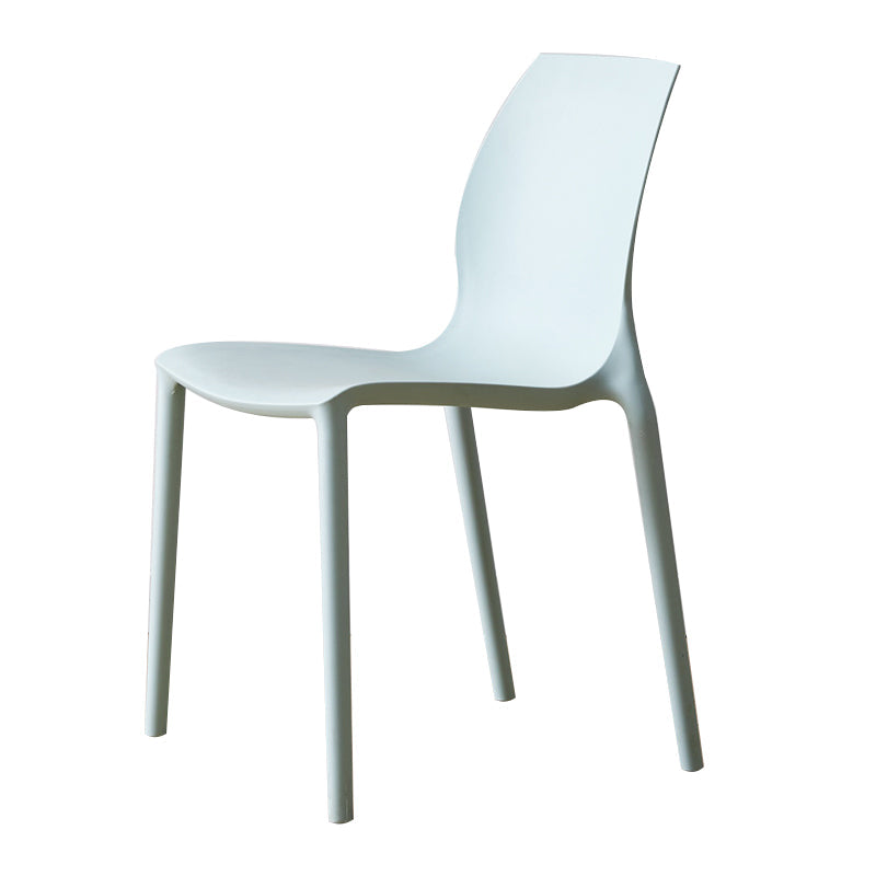 Contemporary Plastic Dining Side Chair Stackable Side Chair Set for Dining Room Blue 1 Piece Clearhalo ' kitchen&dining_furn' 'Dining Chairs' 'Dining Tables & Seating' 'dining_chair' 'Furniture' 'furniture_dining_chair' 'Kitchen & Dining Furniture' 'kitchen' 3455102