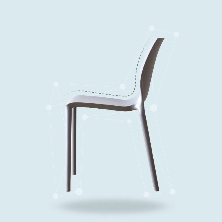 Contemporary Plastic Dining Side Chair Stackable Side Chair Set for Dining Room Clearhalo ' kitchen&dining_furn' 'Dining Chairs' 'Dining Tables & Seating' 'dining_chair' 'Furniture' 'furniture_dining_chair' 'Kitchen & Dining Furniture' 'kitchen' 3455103