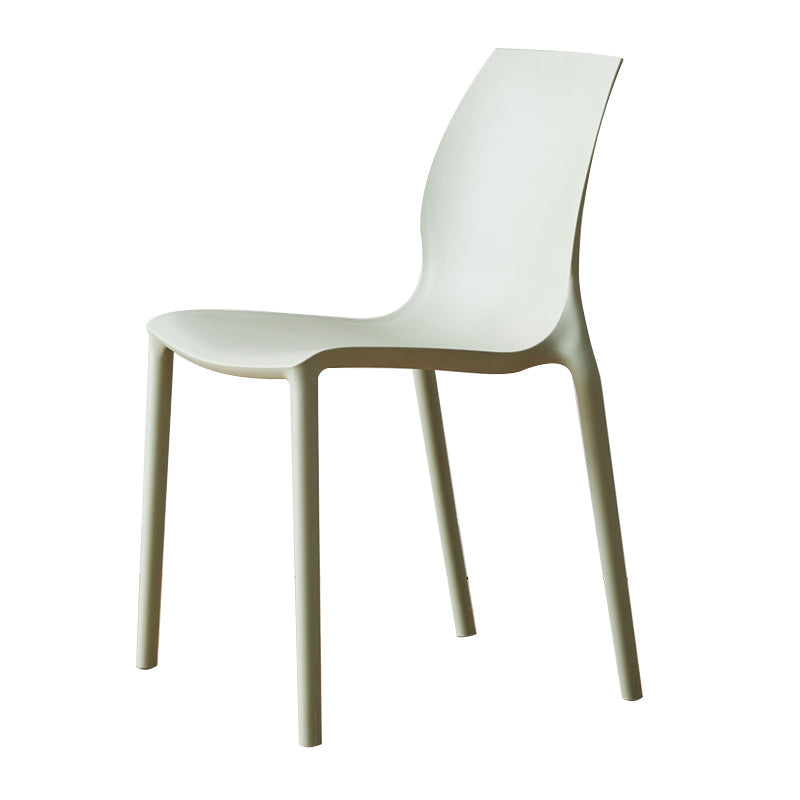 Contemporary Plastic Dining Side Chair Stackable Side Chair Set for Dining Room Green 1 Piece Clearhalo ' kitchen&dining_furn' 'Dining Chairs' 'Dining Tables & Seating' 'dining_chair' 'Furniture' 'furniture_dining_chair' 'Kitchen & Dining Furniture' 'kitchen' 3455104