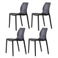 Contemporary Plastic Dining Side Chair Stackable Side Chair Set for Dining Room Black Set of 4 Clearhalo ' kitchen&dining_furn' 'Dining Chairs' 'Dining Tables & Seating' 'dining_chair' 'Furniture' 'furniture_dining_chair' 'Kitchen & Dining Furniture' 'kitchen' 3455107