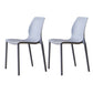 Contemporary Plastic Dining Side Chair Stackable Side Chair Set for Dining Room Grey Set of 2 Clearhalo ' kitchen&dining_furn' 'Dining Chairs' 'Dining Tables & Seating' 'dining_chair' 'Furniture' 'furniture_dining_chair' 'Kitchen & Dining Furniture' 'kitchen' 3455109