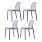 Contemporary Plastic Dining Side Chair Stackable Side Chair Set for Dining Room Grey Set of 4 Clearhalo ' kitchen&dining_furn' 'Dining Chairs' 'Dining Tables & Seating' 'dining_chair' 'Furniture' 'furniture_dining_chair' 'Kitchen & Dining Furniture' 'kitchen' 3455110