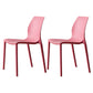 Contemporary Plastic Dining Side Chair Stackable Side Chair Set for Dining Room Red Set of 2 Clearhalo ' kitchen&dining_furn' 'Dining Chairs' 'Dining Tables & Seating' 'dining_chair' 'Furniture' 'furniture_dining_chair' 'Kitchen & Dining Furniture' 'kitchen' 3455113
