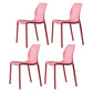 Contemporary Plastic Dining Side Chair Stackable Side Chair Set for Dining Room Red Set of 4 Clearhalo ' kitchen&dining_furn' 'Dining Chairs' 'Dining Tables & Seating' 'dining_chair' 'Furniture' 'furniture_dining_chair' 'Kitchen & Dining Furniture' 'kitchen' 3455114