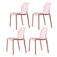 Contemporary Plastic Dining Side Chair Stackable Side Chair Set for Dining Room Pink Set of 4 Clearhalo ' kitchen&dining_furn' 'Dining Chairs' 'Dining Tables & Seating' 'dining_chair' 'Furniture' 'furniture_dining_chair' 'Kitchen & Dining Furniture' 'kitchen' 3455116