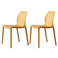 Contemporary Plastic Dining Side Chair Stackable Side Chair Set for Dining Room Yellow Set of 2 Clearhalo ' kitchen&dining_furn' 'Dining Chairs' 'Dining Tables & Seating' 'dining_chair' 'Furniture' 'furniture_dining_chair' 'Kitchen & Dining Furniture' 'kitchen' 3455117