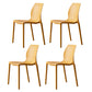 Contemporary Plastic Dining Side Chair Stackable Side Chair Set for Dining Room Yellow Set of 4 Clearhalo ' kitchen&dining_furn' 'Dining Chairs' 'Dining Tables & Seating' 'dining_chair' 'Furniture' 'furniture_dining_chair' 'Kitchen & Dining Furniture' 'kitchen' 3455118